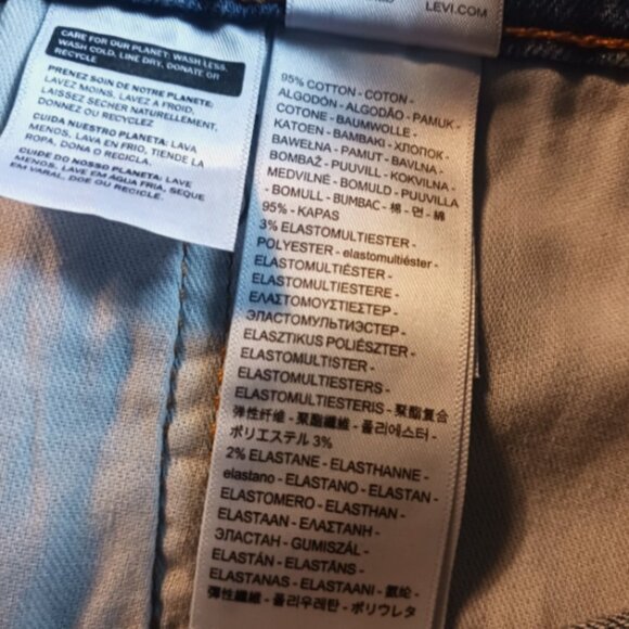 Levi's 505 Jean Denim Cut Off Shorts Mens Size 40 Blue 5 Pocket Medium Wash NEW - Picture 9 of 9